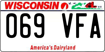 WI license plate 069VFA