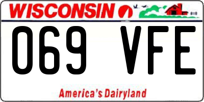 WI license plate 069VFE