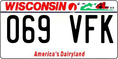 WI license plate 069VFK