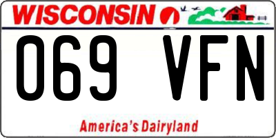 WI license plate 069VFN