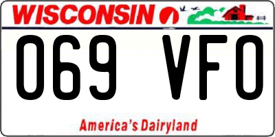 WI license plate 069VFO