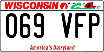 WI license plate 069VFP