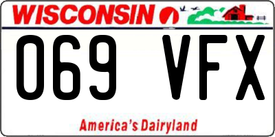 WI license plate 069VFX