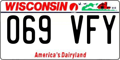 WI license plate 069VFY