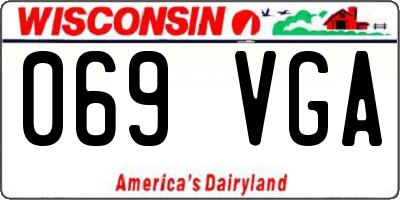 WI license plate 069VGA