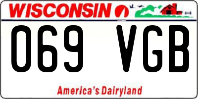 WI license plate 069VGB