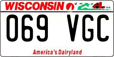 WI license plate 069VGC