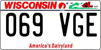 WI license plate 069VGE