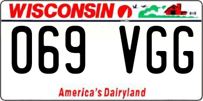 WI license plate 069VGG