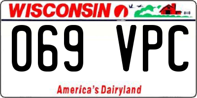 WI license plate 069VPC