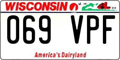 WI license plate 069VPF