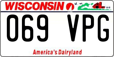 WI license plate 069VPG