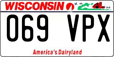 WI license plate 069VPX