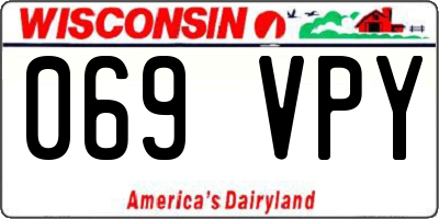 WI license plate 069VPY