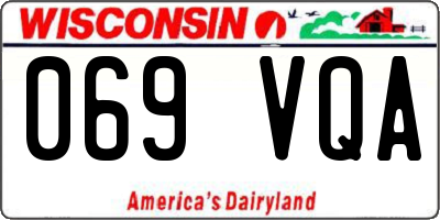 WI license plate 069VQA