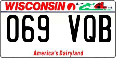 WI license plate 069VQB