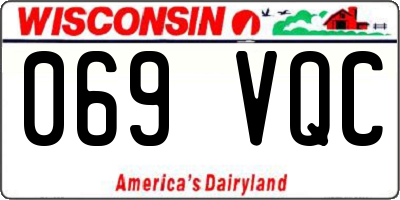 WI license plate 069VQC