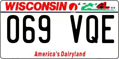 WI license plate 069VQE