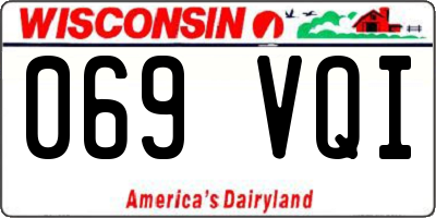 WI license plate 069VQI