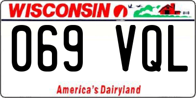 WI license plate 069VQL