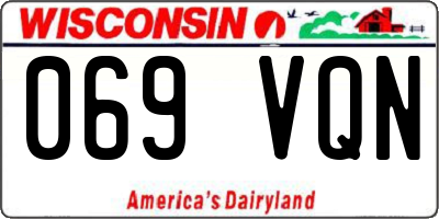 WI license plate 069VQN