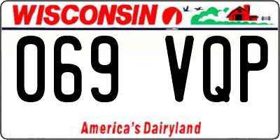 WI license plate 069VQP
