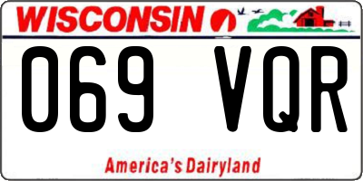WI license plate 069VQR