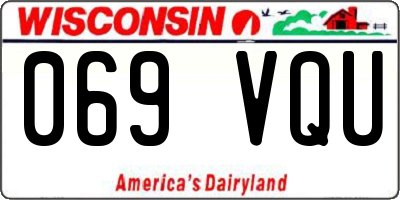 WI license plate 069VQU