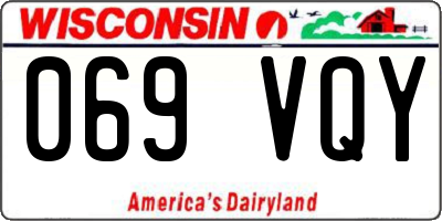 WI license plate 069VQY