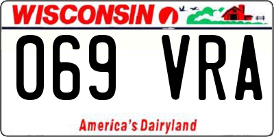 WI license plate 069VRA