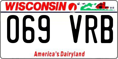 WI license plate 069VRB