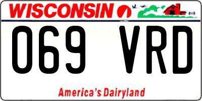 WI license plate 069VRD