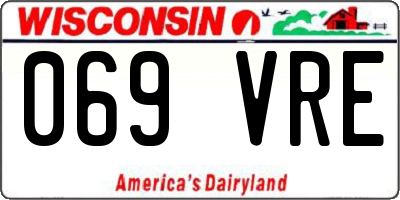 WI license plate 069VRE