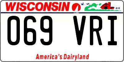 WI license plate 069VRI