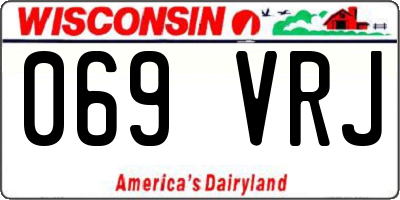 WI license plate 069VRJ