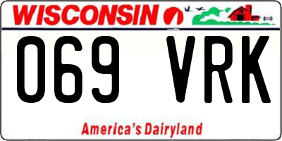 WI license plate 069VRK