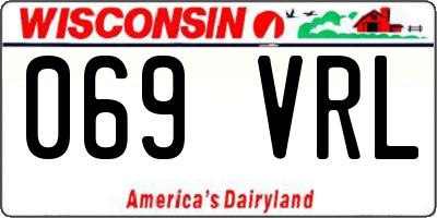 WI license plate 069VRL