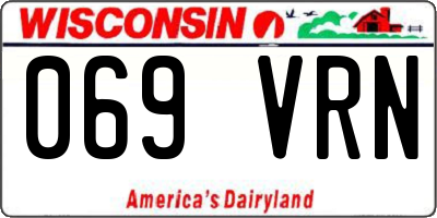 WI license plate 069VRN