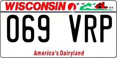WI license plate 069VRP