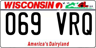 WI license plate 069VRQ