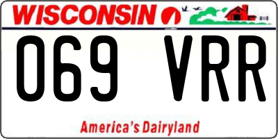 WI license plate 069VRR