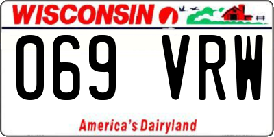 WI license plate 069VRW