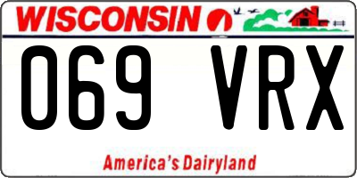 WI license plate 069VRX