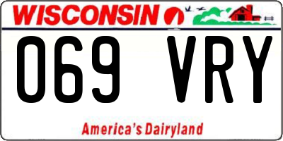 WI license plate 069VRY