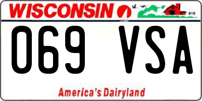 WI license plate 069VSA