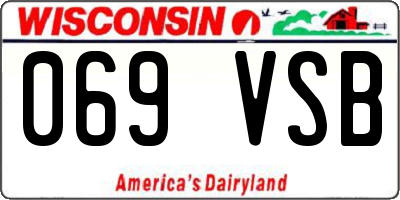 WI license plate 069VSB
