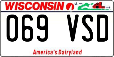 WI license plate 069VSD
