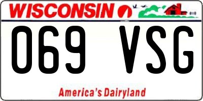 WI license plate 069VSG