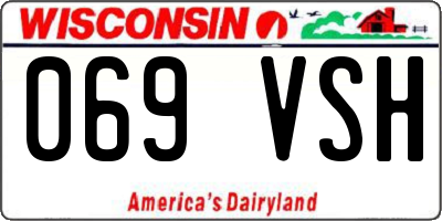 WI license plate 069VSH