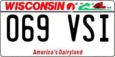 WI license plate 069VSI
